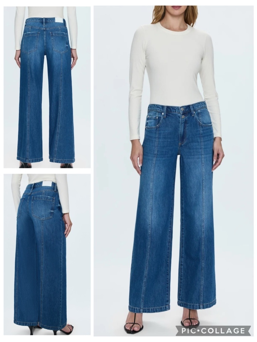 Pistola Jaydn Low Slung Palazzo Wide Leg Jean Women’s size 26